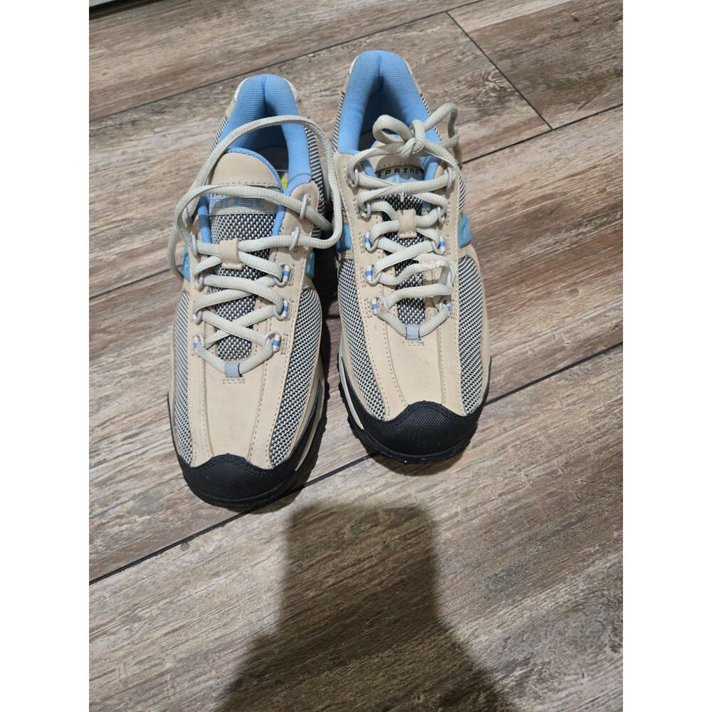 Spring Boost Dorsi 2 Women’s Size 9.5 Beige Blue Walking Athletic Sneakers Shoes